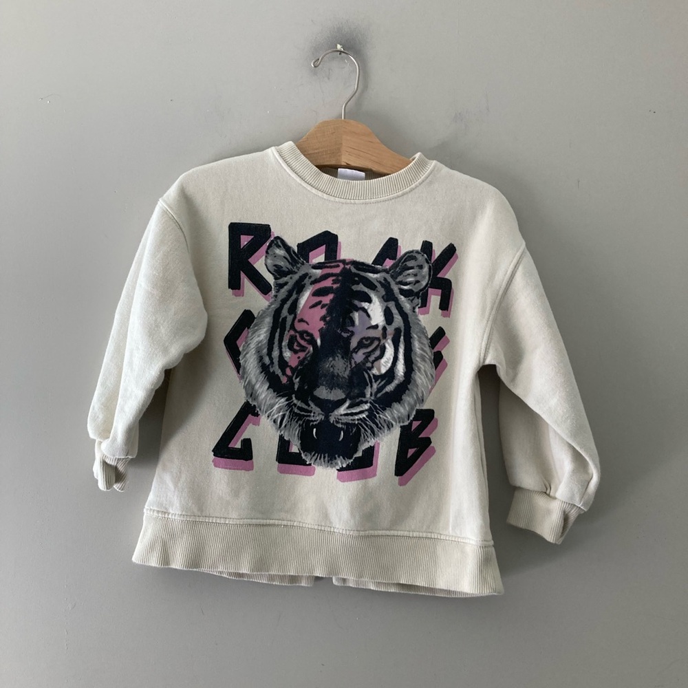 $15 ADD ON zara sweatshirt tiger graphic 7Y Hanna Andersson Mini Boden Gap